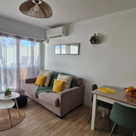 Le Cosy Les Goelettes Avec Terrasse - Clim - Wifi - Parking - Piscine - Front De - 2 Velos A Disposition * Saint-Cyprien (Pyrenees-Orientales)